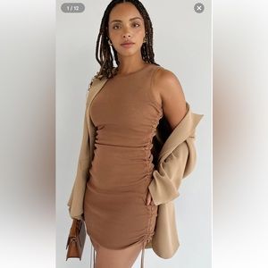 Lioness camel Military Minds Mini Dress